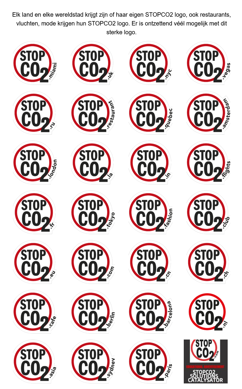 logos STOPCO2 wereldwijd